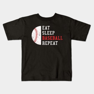 Eat Sleep Baseball Repeat Funny Gift Kids T-Shirt